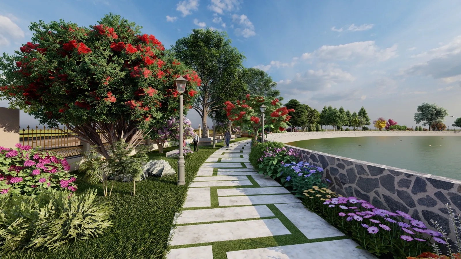 Contemporary Outdoor Courtyard
